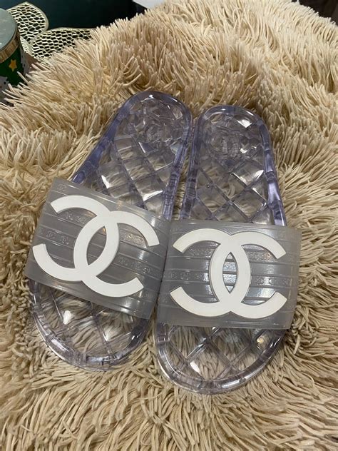 chanel chain slides price|chanel clear pool slides.